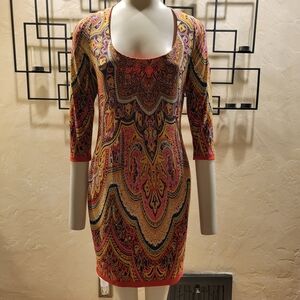 Elegant Paisley Print Mini Dress